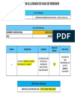 Datos para El Llenado de Guia de Remision