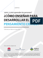 ¿Cómo enseñar para desarrollar el pensamiento crítico_