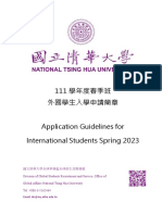 Spring 2023 Application Guidelines For International Students