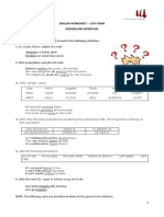 Gerund and Infinitives Worksheet