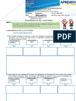 Resolución de problemas matemáticos de dos o más etapas