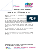 INFORME SEMANAL DEL 05 Al 11 de Septiembre 2022