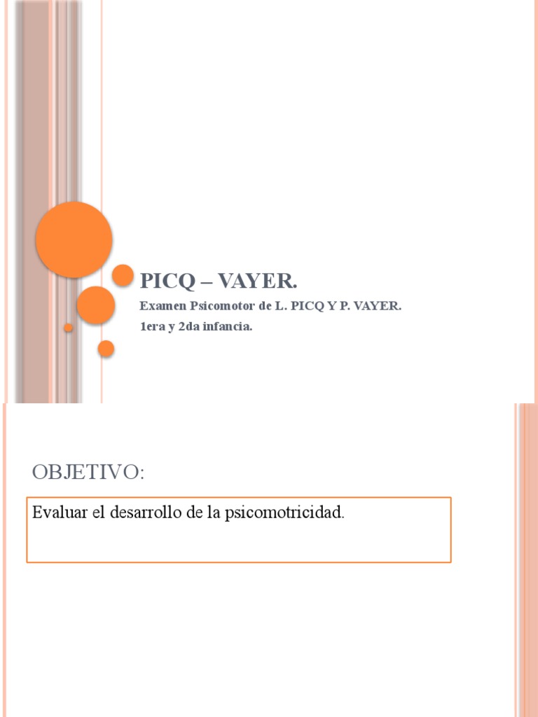 Picq - Vayer 2 | PDF | Prueba (evaluación) | Conocimiento