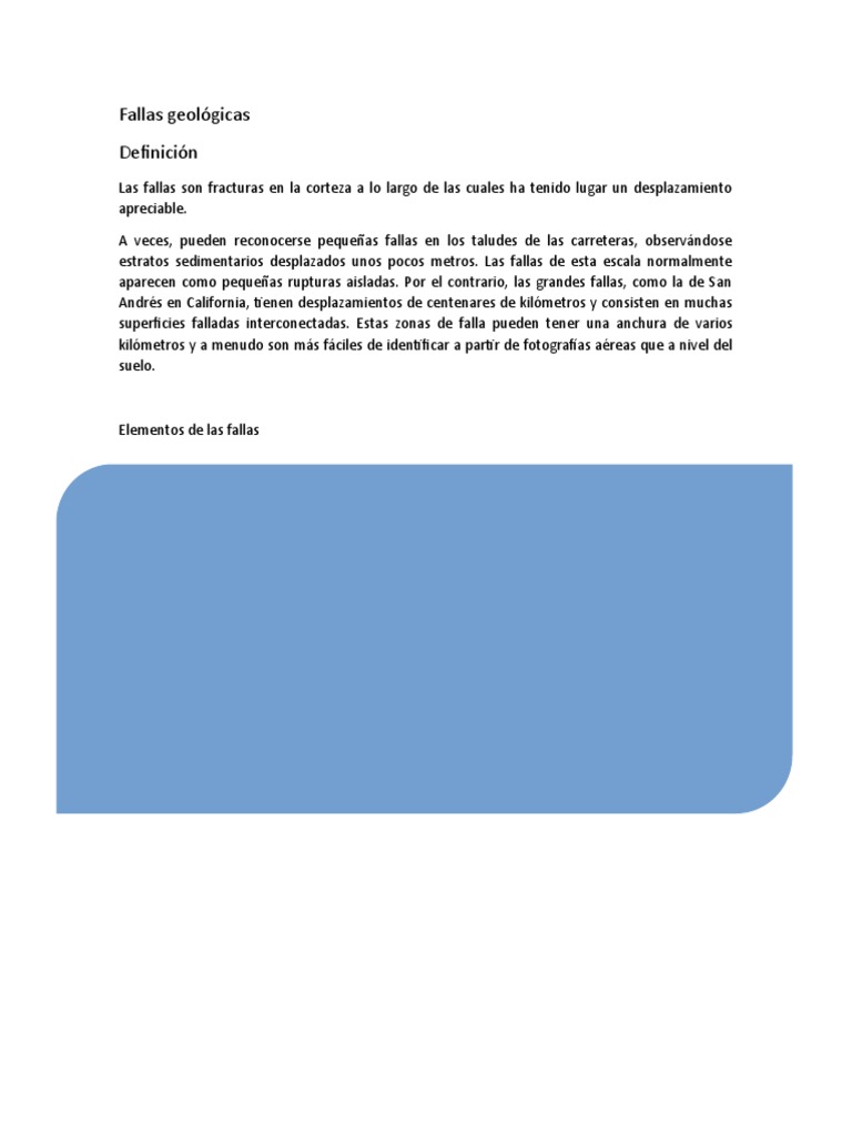 Fallas Geologicas Pdf Falla Geología Ciencias De La Tierra