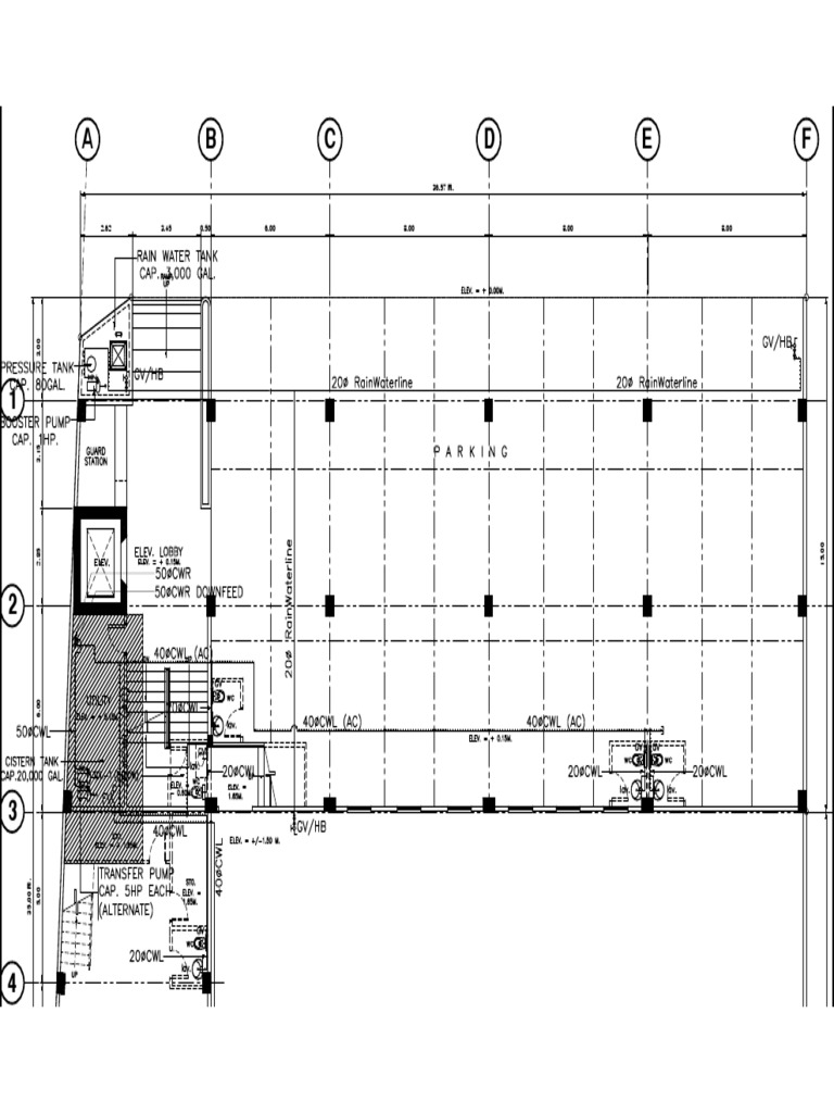 Sample Plumbing Waterline Layout From Service Entrance To Pipelines | PDF