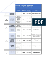 Cronograma de Julho 2022 - Webinar Técnicos BR