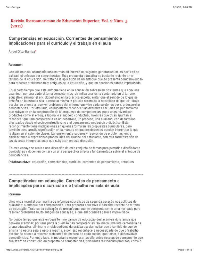 2011 Díaz Barriga ángel Pdf Aprendizaje Método De Enseñanza