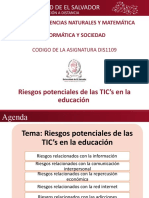 4.4 Riesgos Potenciales de Las TICs en La Educación