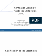 Clase 2 - Clasificacion de Los Materiales