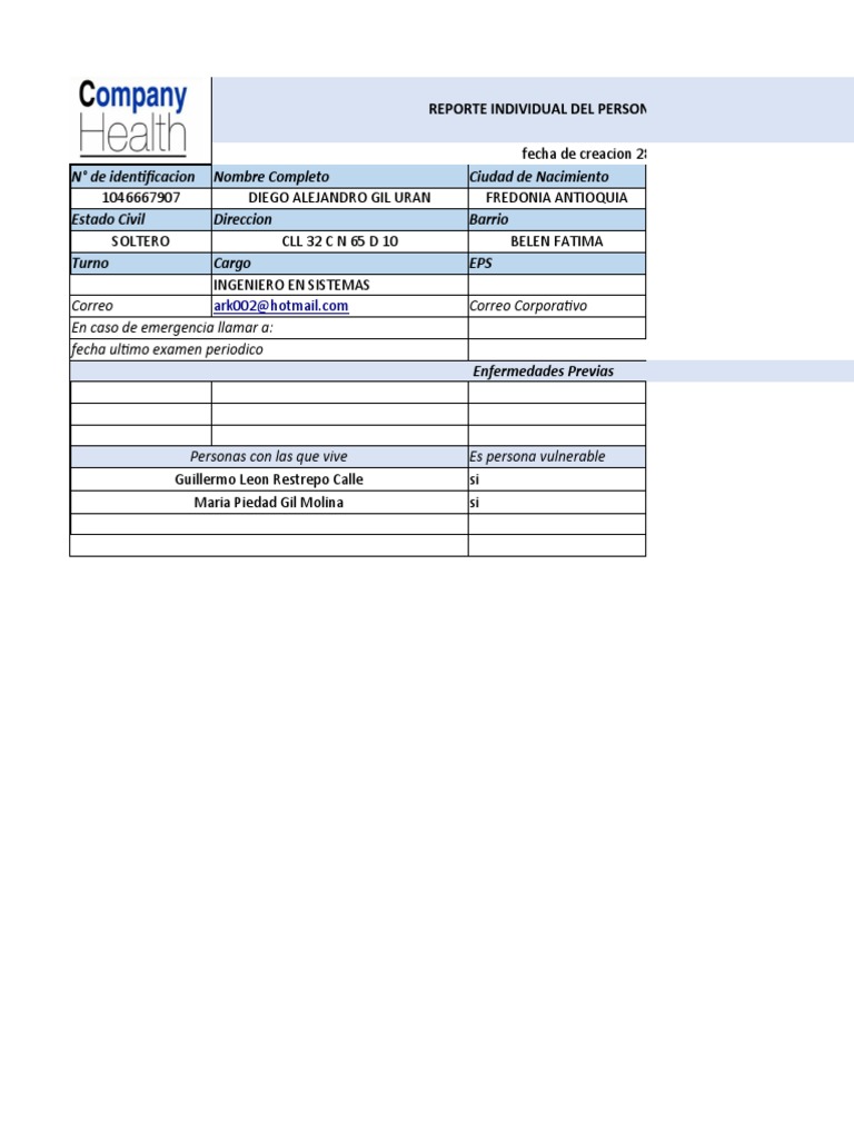 8.6 Anexo Formato Rips Personal Interno | PDF | Fluidos corporales ...