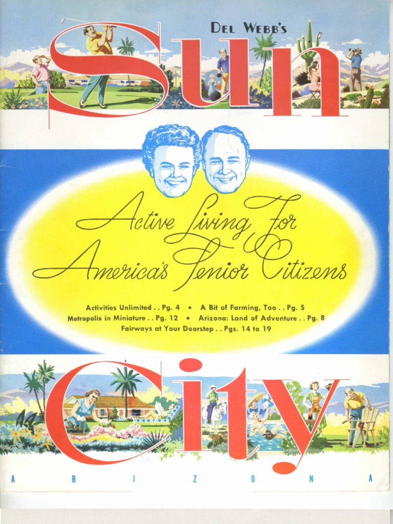 Sun City AZ Marketing Brochure 1960 "Del b's Sun City Active