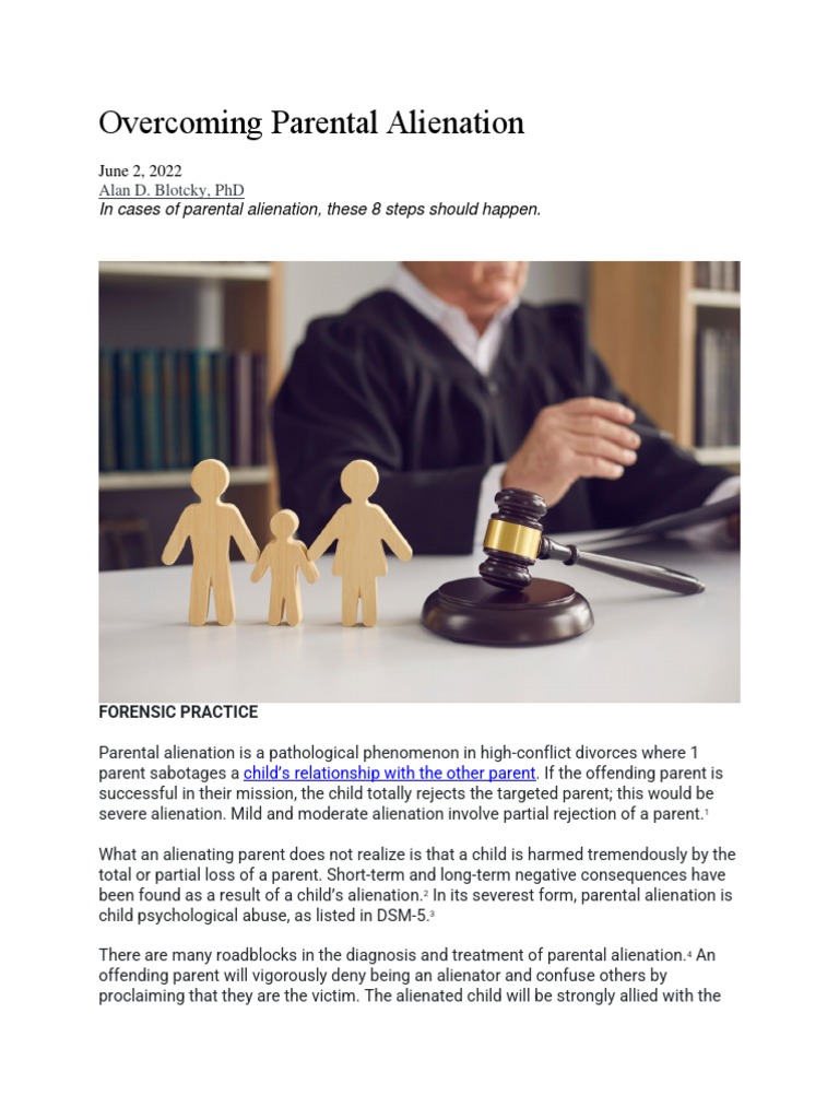 Parental Alienation PDF Mental Health Social Alienation