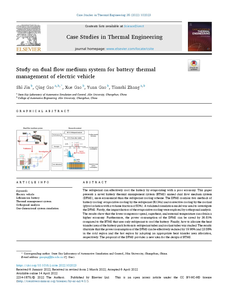 1 s2.0 S2214157X22002696 Main | PDF | Lithium Ion Battery | Heat Transfer