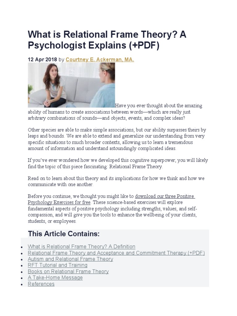 Free Relational Frame Theory Ceu