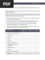 Ranking Your Values and Finding Your Life Deviation Score