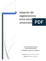 Vegetarianismo en Estudiantes Universitarios