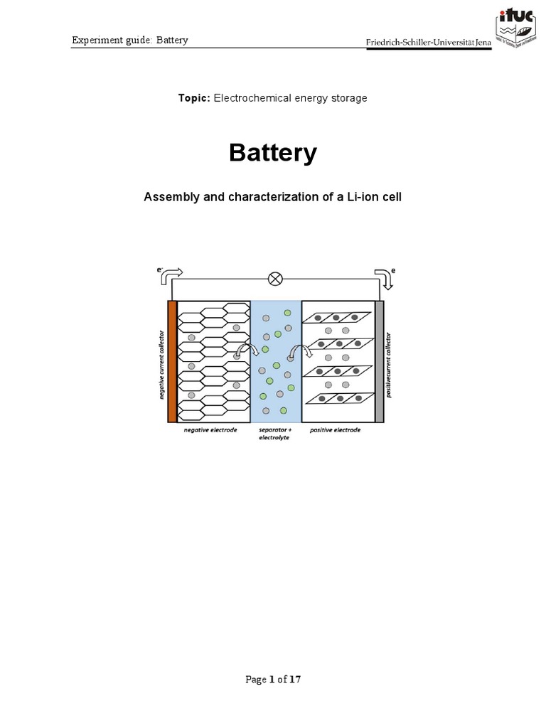 Battery PDF Lithium Ion Battery Electrochemistry