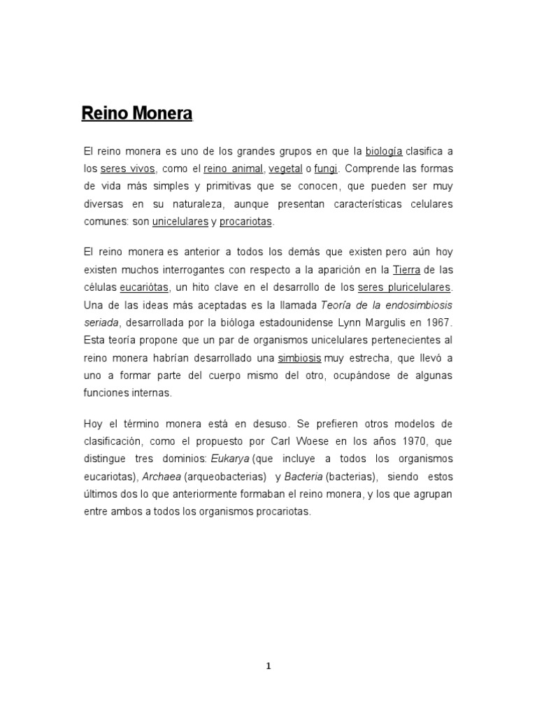 Introducción al Reino Monera | PDF | Las bacterias | Ciencias de la vida