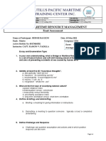 MRM Assessment Questionaire