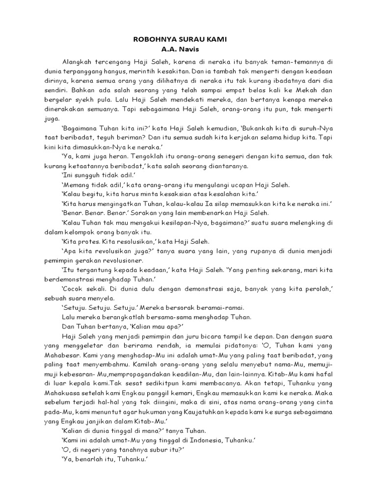 Cerpen Robohnya Surau Kami PDF