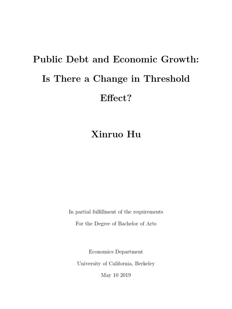 Public debt and economic growth is there a change in thresholdeffect