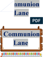 Communion Lane Signage