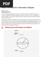 2D Geometry Formulas Overview | PDF