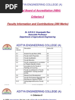 Criteria 5 - Dr. N R N V Gowripathi Rao