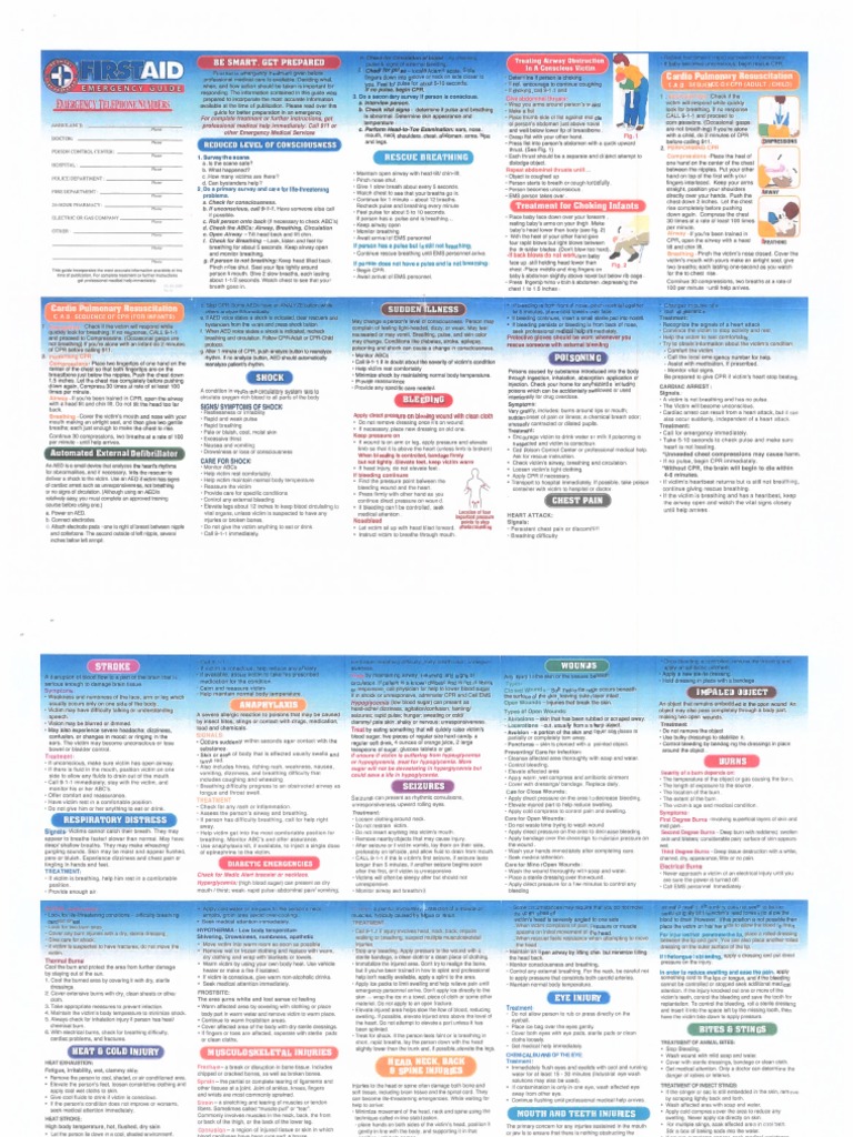 First Aid Emergency Guide PDF