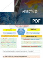 Learn the positions and uses of adjectives before nouns