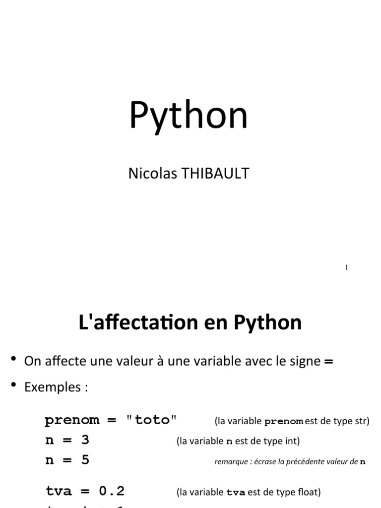 Cours python pdf structure de contr le python langage de