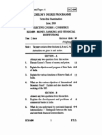 Money, Banking and Financial Institutions Exam Questions