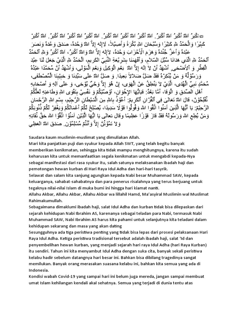 Khutbah Idul Adha PDF