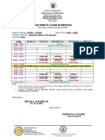 Limited F2F Teachers Schedule - Soson E.