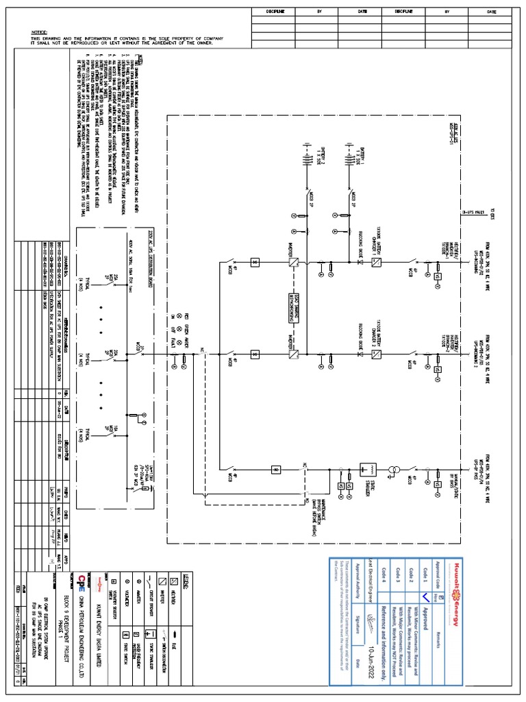 BK91-1101-BSC-830-ELE-DSL-0003 - 0 AC UPS Single Line Diagram For B9 ...