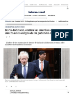 Boris Johnson, Contra Las Cuerdas - Dimiten Cuatro Altos Cargos de Su Gabinete en 24 Horas