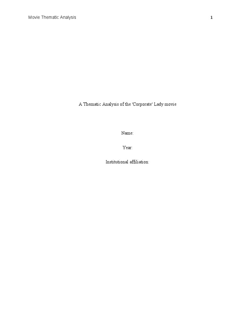 A Thematic Analysis Of The Pdf