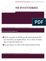 Stocks and Inventories