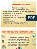 Elección y justificación del tema