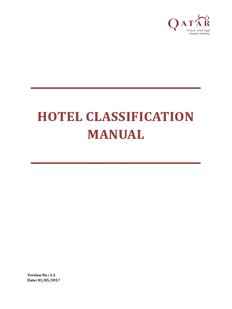 Qatar Hotel Classification Manual 2017 | PDF | Bedroom | Hotel