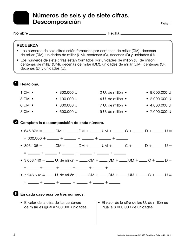 Fichas inicio de curso mates 5 pdf