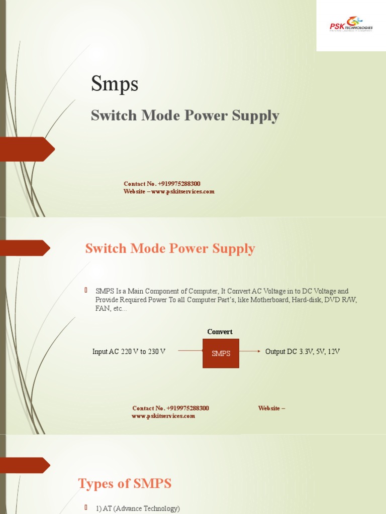 Switch Mode Power Supply | PDF | Manufactured Goods | Power Engineering