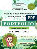 MASTER TEACHERS GREEN TEMPLATE Results Based Performance Management System