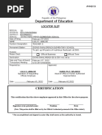DepEd Locator Slip Template | PDF | Government