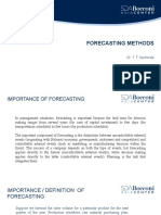 Forecasting Methods: A Guide to Quantitative Techniques