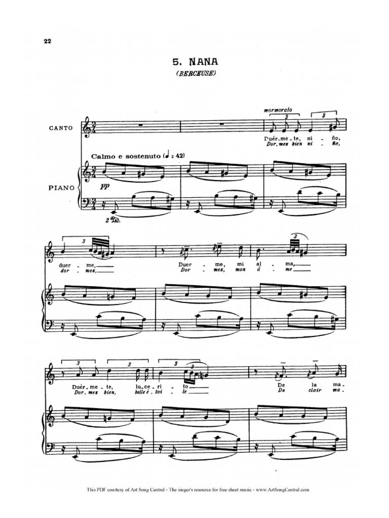 Manuel De Falla Nana Pdf