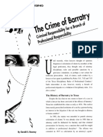 The Crime of Barratry Criminal Responsib