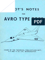 Avro 707 Pilots Notes