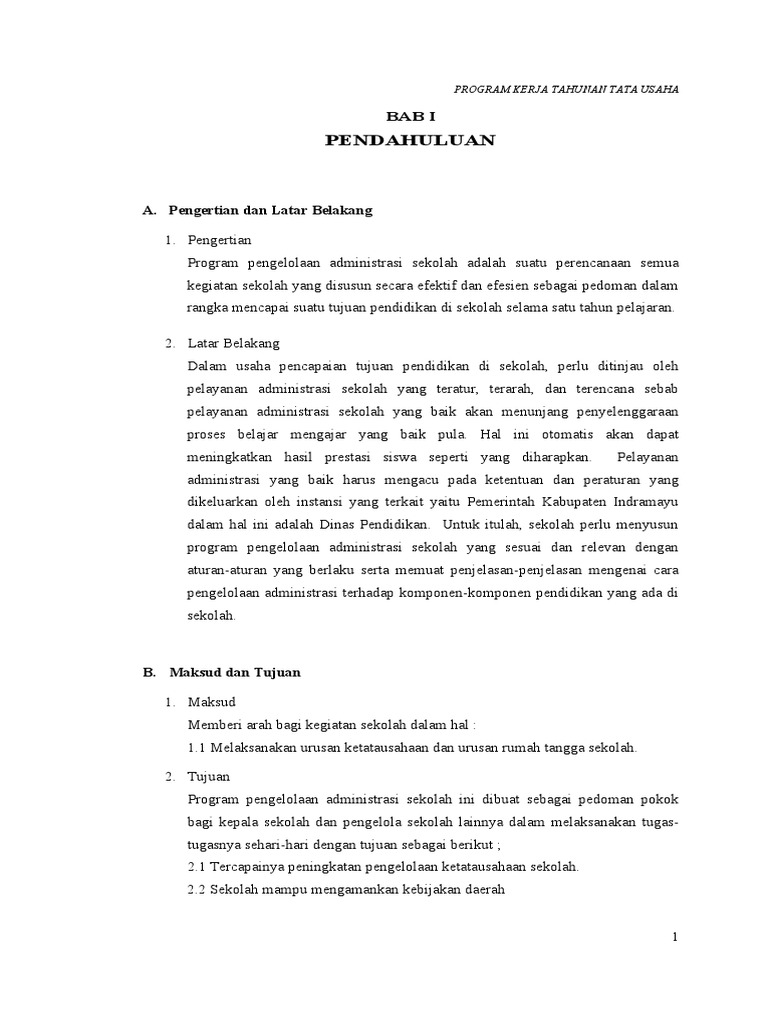 Program Tahunan TU | PDF