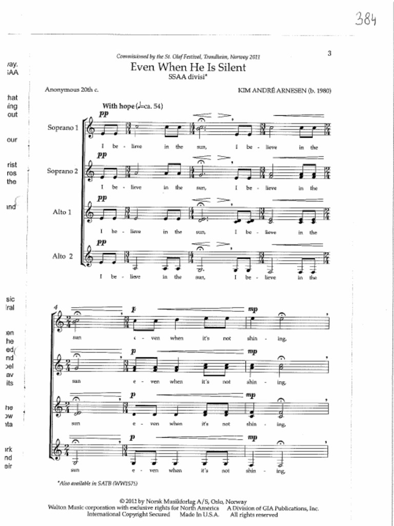 0384 Even When He Is Silent PDF